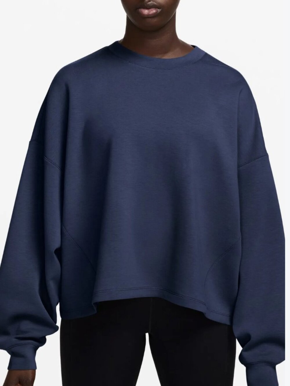 Nike Impossibly Soft Dri-FIT Oversize Sweatshirt Navy Blue NWT Women's Sz Medium